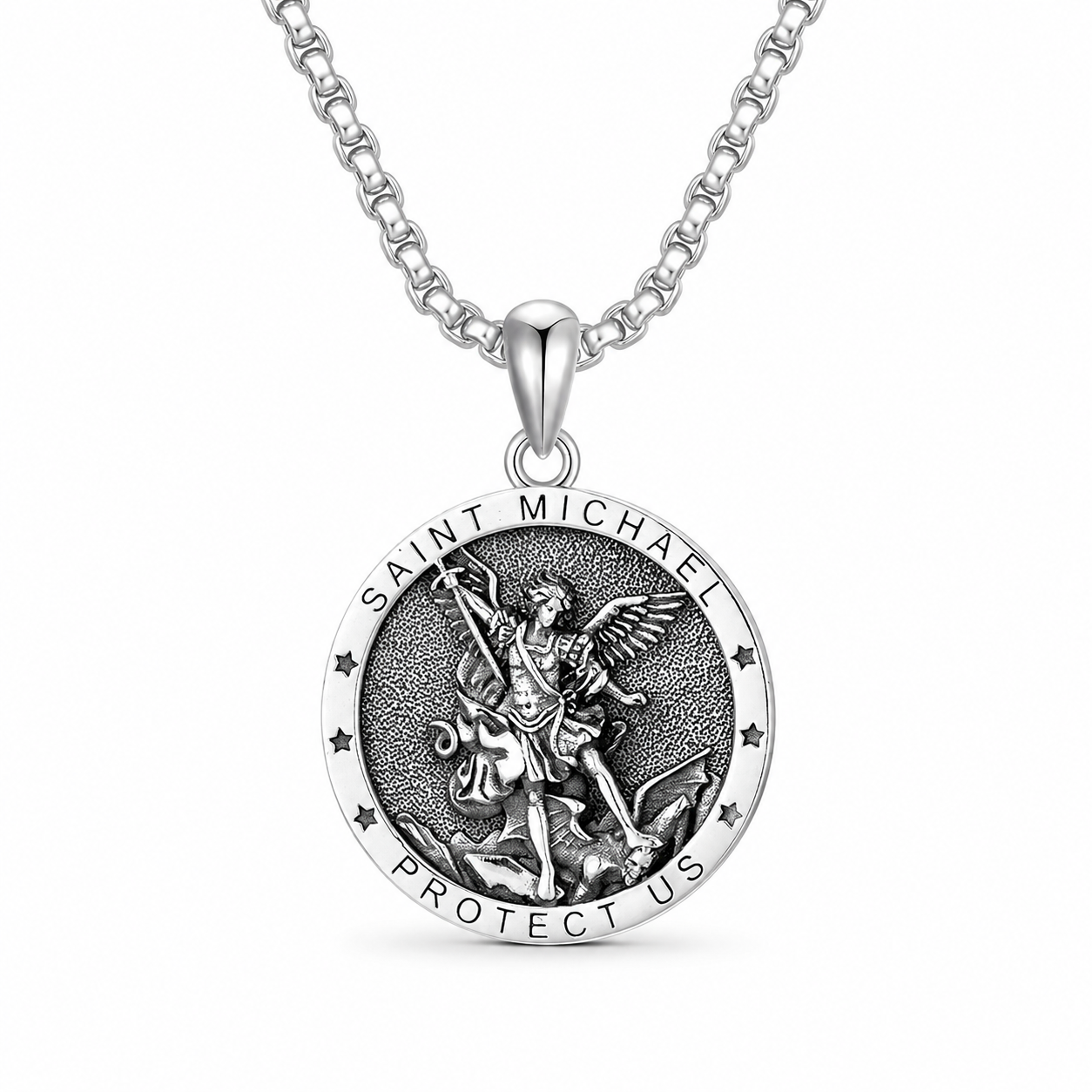 Saint Necklace 925 Sterling Silver Patron Amulet Medal Jewelry